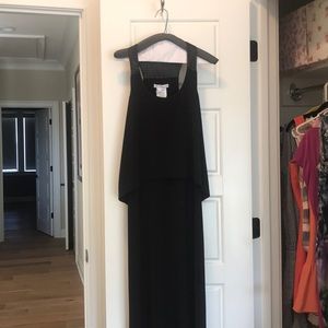 BCBG black racerback maxi